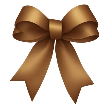 Brown ribbon bow sticker