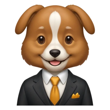 Dog wearing a suit sticker