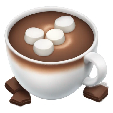 Hot chocolate with marshmallows  sticker