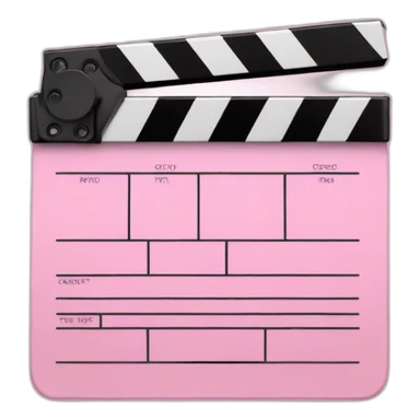 light pink clapperboard sticker