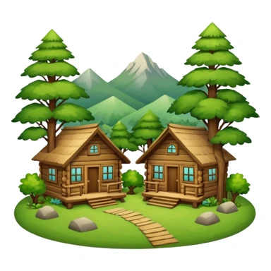 Cabañas con naturaleza sticker