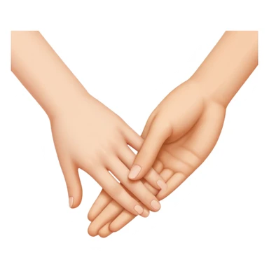 Two people holding hands representing trust and connection sticker