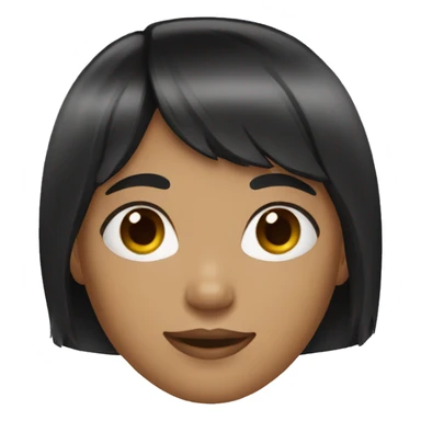 FEMALE BLACK HAIR WITH BANGS sticker