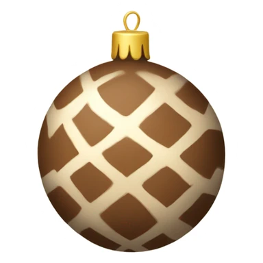 brown beige Christmas ball decoration sticker