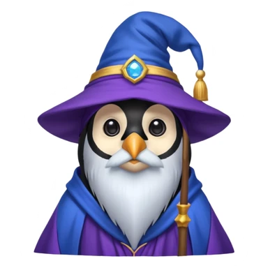 Penguin Wizard sticker