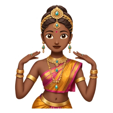 Create me a bharatanatyam emoji what ch can by copy and pasted sticker