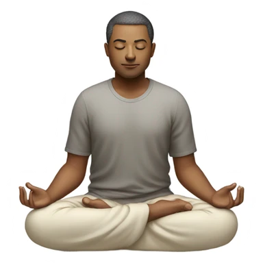 A man in the lotus pose practicing yoga, exuding tranquility and focus. sticker