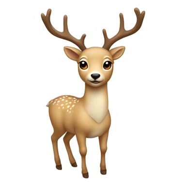 Beige asthetic Christmas deer sticker