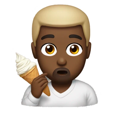 Kanye west eating ice cream  sticker