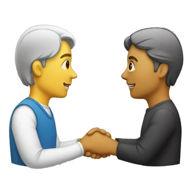 two people meeting  sticker