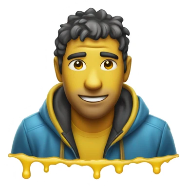 Wet Yellow smirking  sticker