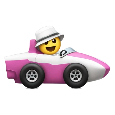 mallow in a racing car sticker