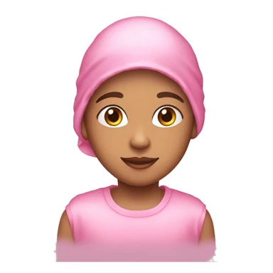 lightskin boy in pink satin bonnet sticker