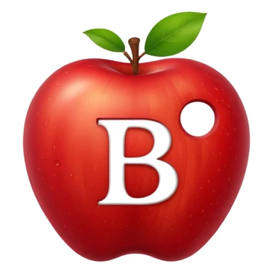 Empty apple like o with letter B in the midlle sticker