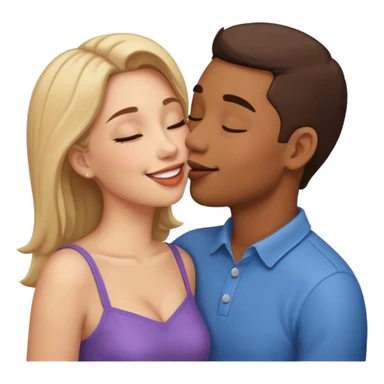Couple kissing each other sticker