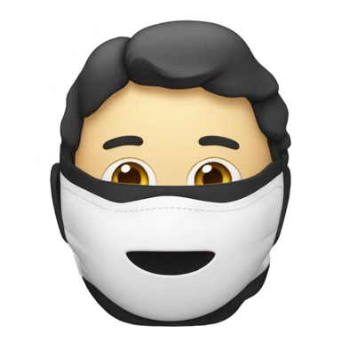 Un voleur avec des rayures noir et blanches. Un masque sur les yeux et un sac de banque sur le dos sticker