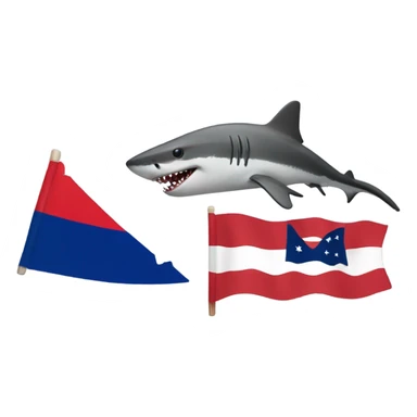 Liberia Flag with a Shark sticker