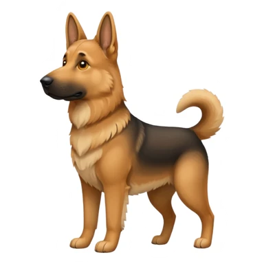tan colored german shepard sticker