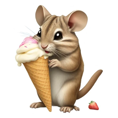 Degus is eating an ice cream  sticker