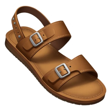 emoji de sandália papete marrom sticker