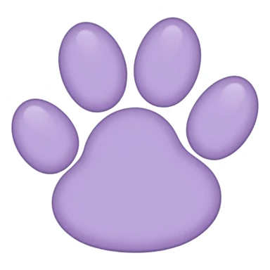 a pastel purple pawprint sticker