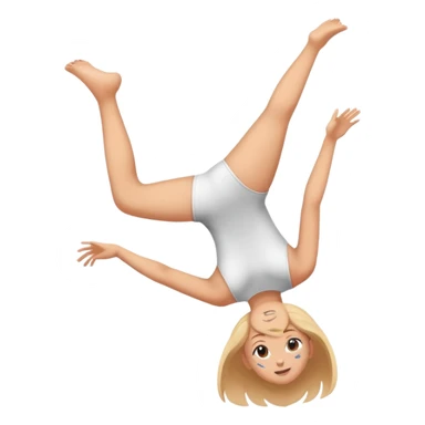Girl student doing a backflip sticker