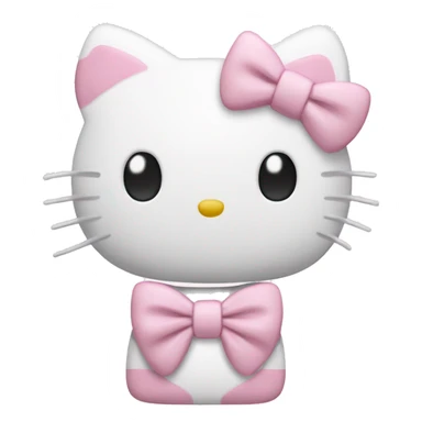 Hello kitty pastel pink with white bow sticker
