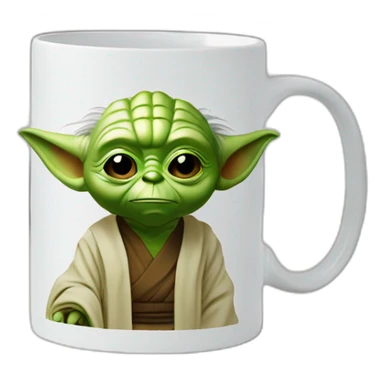 Yoda tiens un mug sticker