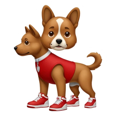 dog with jordans (shoes) sticker
