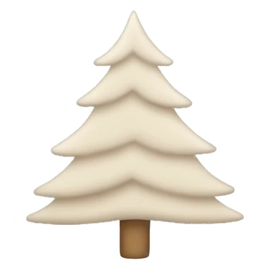 Beige simple chic Christmas tree sticker