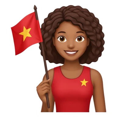 flat Flag holder black woman sticker