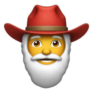 Santa with a cowboy hat sticker