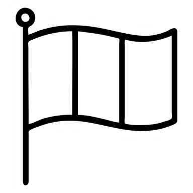 flag with three vertical bands: blue, red, and yellow, iconic style, simple, no text sticker