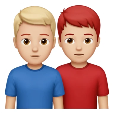 Two boys talking to each other. sticker