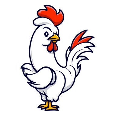 rider on a rooster sticker