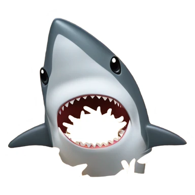 Shark eating 1 billion French fries sticker