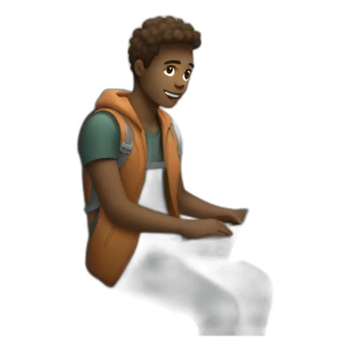 traveler-sitting in a train sticker