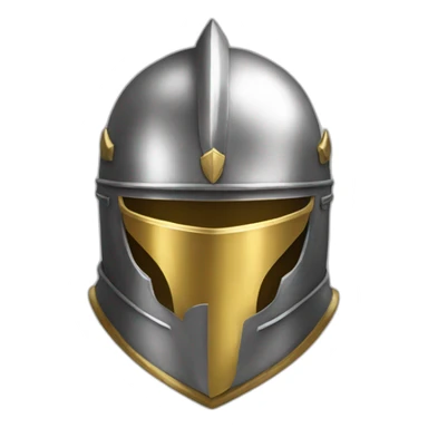 Golden and silver Helmet Knight sticker