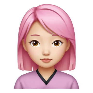 An Asian girl with pink-blonde hair sticker