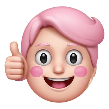 tums up with smiley face looking shock just the hand sticker