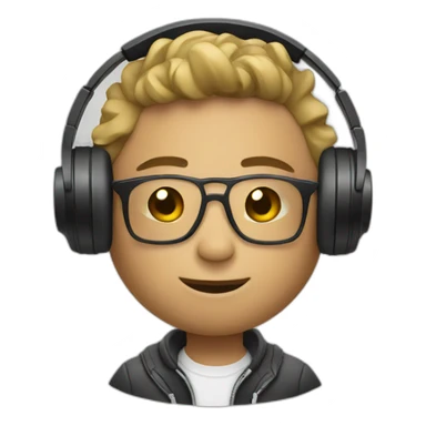 Dj playing with vinyl sticker