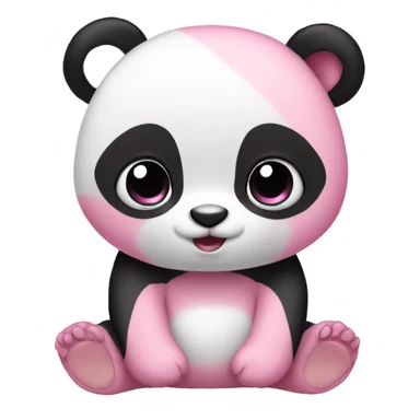 Baby pink panda  sticker