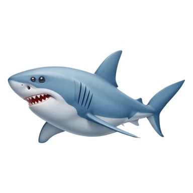 Requin avec trois chaussures nike bleu sticker