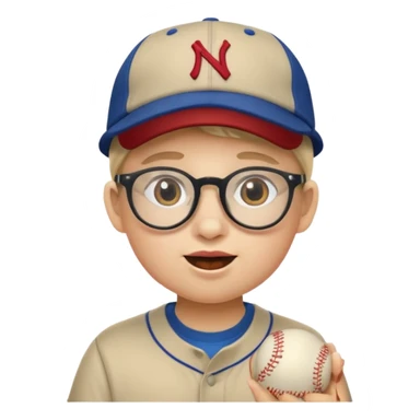 num num eatting with a baseball cap and glasses sticker