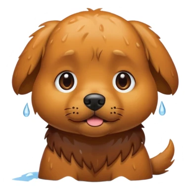 wet dog  sticker