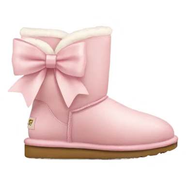 Light pink Ugg boots with a bow  sticker