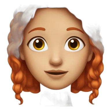 pretty red hair girl face sticker