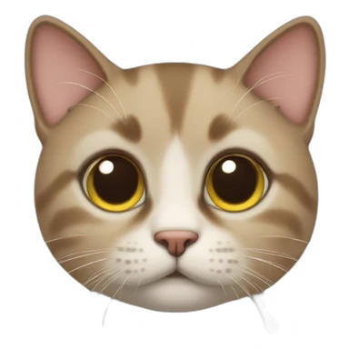 Cute cat looking at u with puppy face sticker