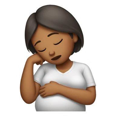 Tired pregnant woman sticker