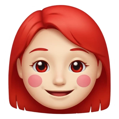 hot red face icon sticker
